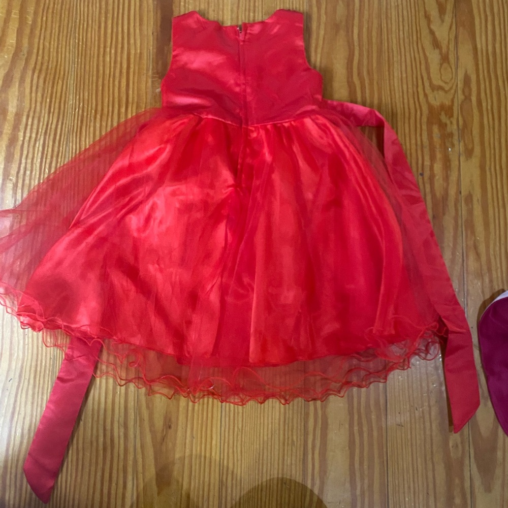 Red Sleeveless Tulle Dress